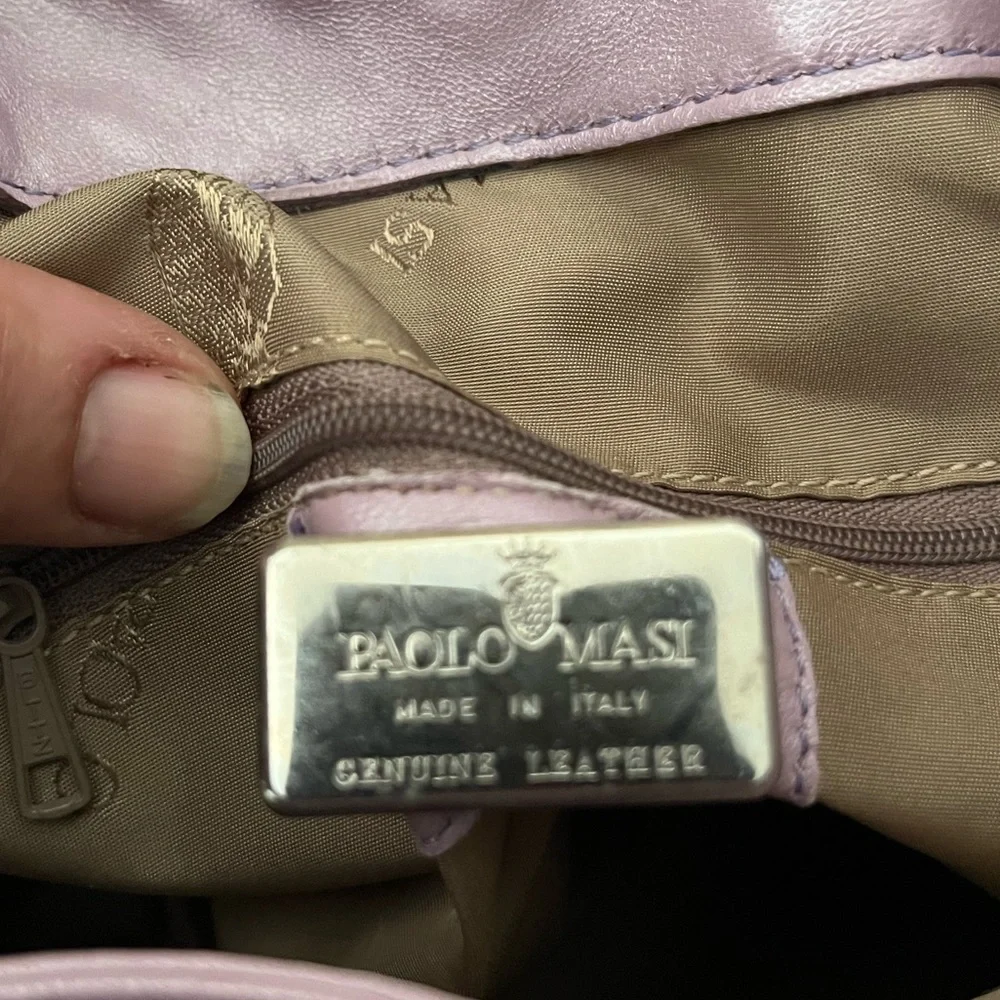 EUC Paolo Masi Lavender Quilted Leather Handbag - Picture 11 of 12